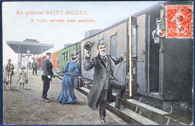 Cartolina di vacanza da Saint-Brieuc, c.1910 (dopo una foto) da French School