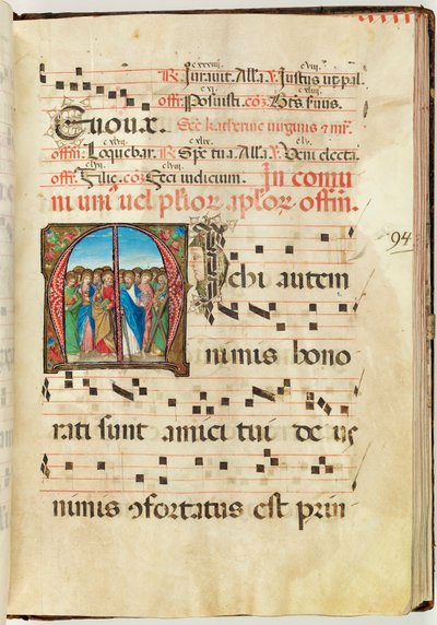 Santi Apostoli, Graduale, f.94 da French School