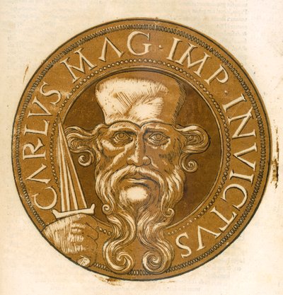Imperatore del Sacro Romano Impero Carlo Magno da French School