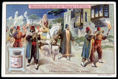 Luna di miele in Persia - cromolitografia. Liebig, v. 1895 da French School