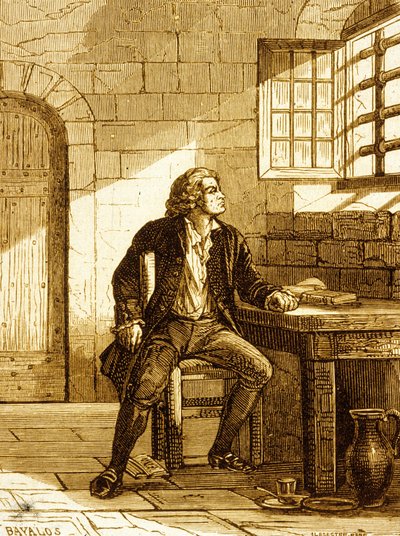 Honoré-Gabriel Riquetti, Conte di Mirabeau al Fort de Joux nel 1775 da French School