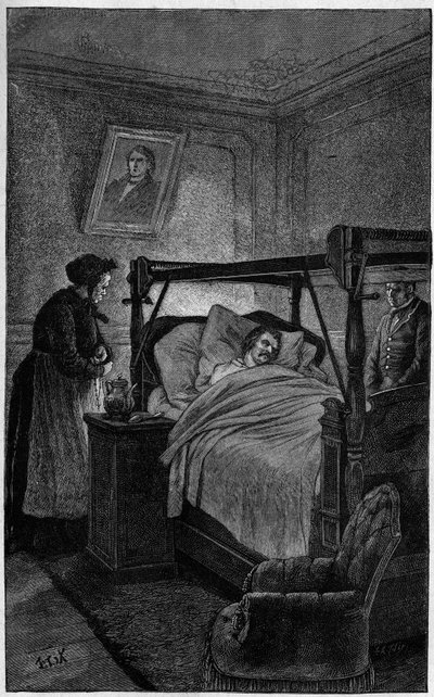 Honoré de Balzac (1799-1850), scrittore francese, sul letto di morte nel 1850 da French School