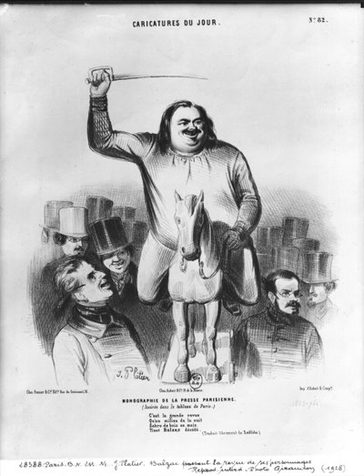 Honoré de Balzac (1799-1850) che passa in rassegna i suoi personaggi da French School