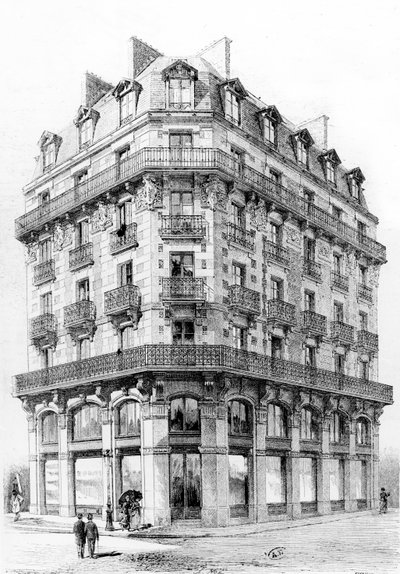 Casa in rue Etienne-Marcel, Parigi, fine XIX secolo da French School