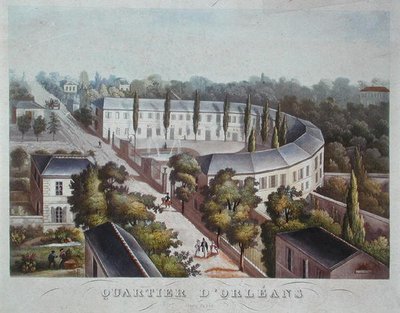 Progetto abitativo (completato) nel Quartier Orleans, rue Halle, c.1840-50 da French School