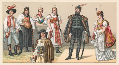 Costume di Ungheria e Croazia da French School