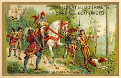 Caccia con i falchi, Compiègne, Francia da French School