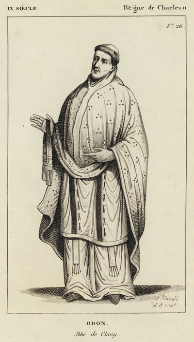 IX secolo, regno di Carlo II, Odon, abate di Cluny da French School