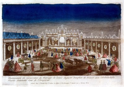 Illuminazione in celebrazione del matrimonio di Luigi Augusto, delfino di Francia (Luigi XVI), con l