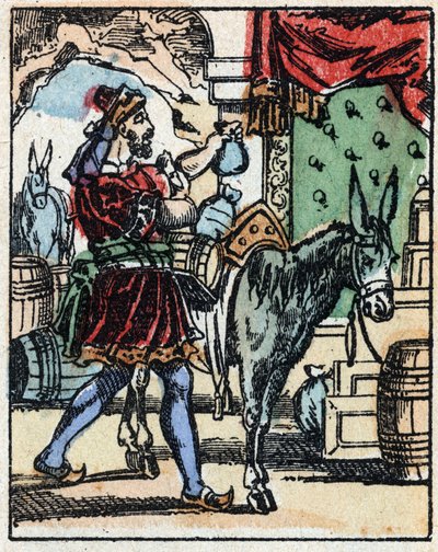 Illustrazione per le "Mille e una notte". Ali-Baba. Incisione su legno di Imaging Pellerin - Epinal, sd. Fine XIX secolo. da French School
