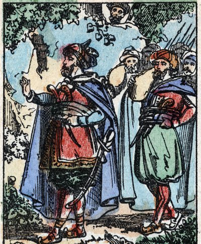 Illustrazione per Le Mille e Una Notte. Ali-Baba. Incisione su legno di Imaging Pellerin - Epinal, fine XIX secolo. da French School