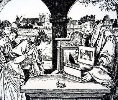 Illustrazione da La principessa e il guardiano di porci di Hans Christian Andersen da French School