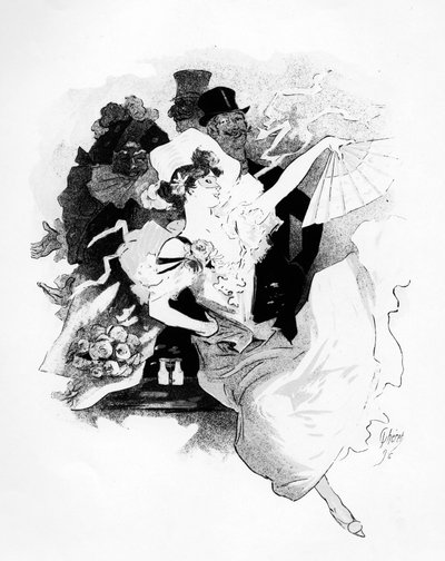 Illustrazione dal poster pubblicitario del primo Grand Bal Masque Theatre de L