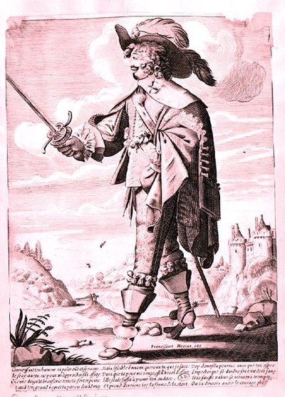 Illustrazione di un soldato sotto il regno di Luigi XIII (1601-43) da French School
