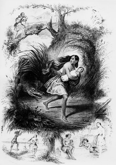 Illustrazione del romanzo "Les Natchez" di Francois Rene de Chateaubriand da French School