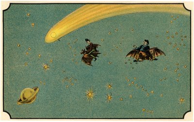 Illustrazione del libro "Voyage dans la lune avant 1900" di A. de Ville-d