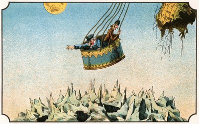 Illustrazione del libro "Voyage dans la lune avant 1900" di A. de Ville-d