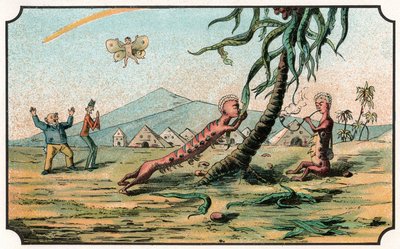 Illustrazione del libro "Viaggio nella luna prima del 1900" di A. de Ville-d