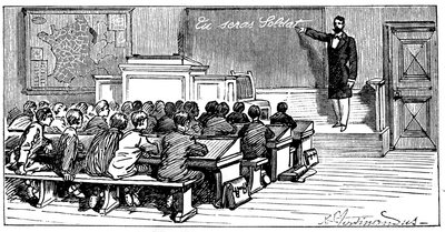 Illustrazione del libro di Emile Lavisse "Tu seras soldat", Armand Colin, 1899 da French School