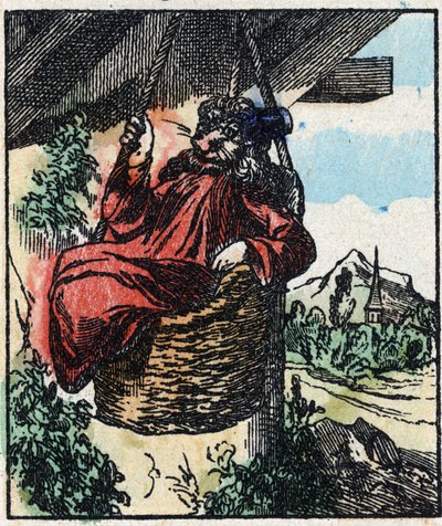Illustrazione del racconto “Raminagrobis e i topi” Incisione su legno di Imaging Pellerin - Epinal, sd. Fine XIX secolo da French School