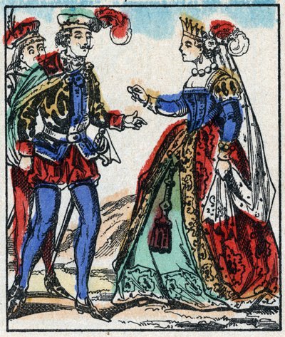 Illustrazione del racconto "Le avventure di Grand Flandrin". Incisione su legno di Imagery Pellerin - Epinal, fine XIX secolo da French School