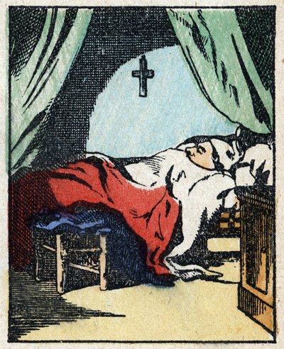 Illustrazione del racconto "Storia veridica di Jeannot Serinet". Incisione su legno di Imagery Pellerin - Epinal, sd. Fine XIX secolo. da French School
