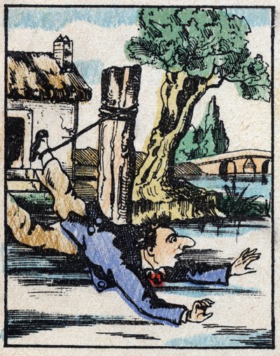 Illustrazione del racconto “Storia Veridica di Jeannot Serinet” Incisione su legno di Imagery Pellerin - Epinal, sd. Fine XIX secolo da French School