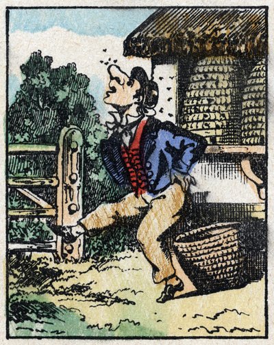 Illustrazione del racconto "Storia veridica di Jeannot Serinet". Incisione su legno di Imagery Pellerin - Epinal, fine XIX secolo da French School