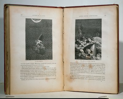 Illustrazioni da Intorno alla Luna di Jules Verne (1828-1905) da French School
