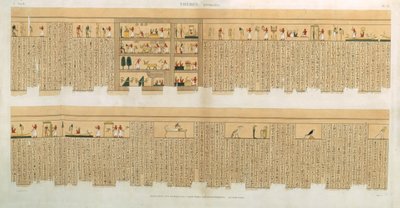 Illustrazioni di un manoscritto Pampus con geroglifici, Ipogei, Tebe, tavola 75 dal Vol II di `Descrizioni dell