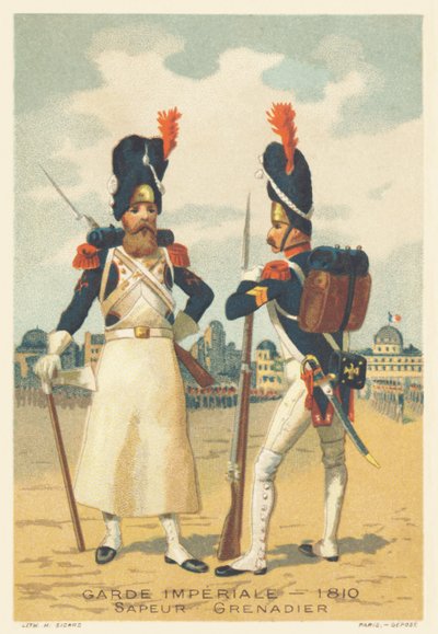 Guardia Imperiale, Zappatore e Granatiere nel 1810 da French School