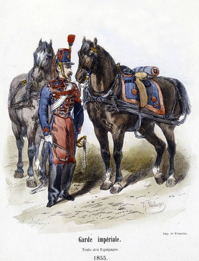 Guardia Imperiale: treno degli equipaggi nel 1855 - in “Histoire de l