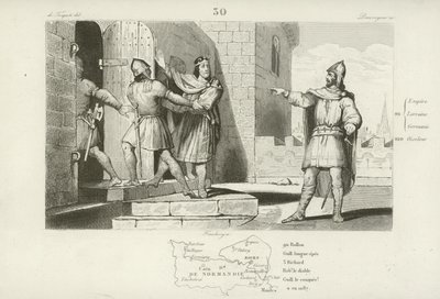 Imprigionamento di Carlo il Semplice, re di Francia occidentale, 923 da French School