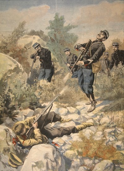 In Corsica: polizia e gangster, illustrazione da Le Petit Journal: Supplement illustre, 1898 da French School