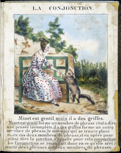 In "La grammaire en images", album di fogli, circa 1850 da French School