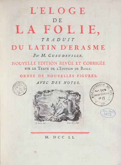 Elogio della follia, 1751 da French School