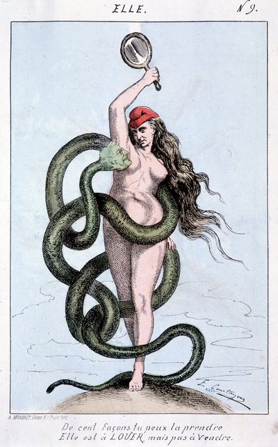 In cento modi puoi prenderlo, è in affitto, ma non in vendita (Thiers in serpente circonda Marianne) da French School
