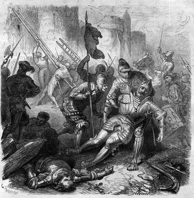 Nella battaglia contro Enrico IV del Sacro Romano Impero il 14 ottobre da French School