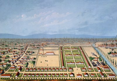 Piano di edilizia industriale a Mulhouse, Francia, 1846 da French School