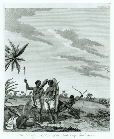 Abitanti del Madagascar, dal volume 2 di Memorie e Viaggi del Conte Benyowsky, pubblicato nel 1790 da French School