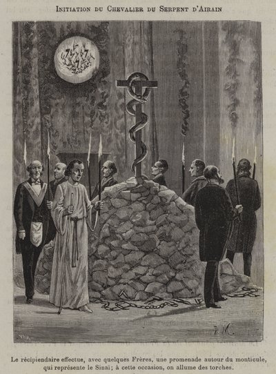 Iniziazione di un Cavaliere del Serpente di Bronzo da French School