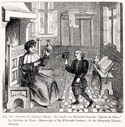 Interno di una casa di dottori, da Epistre d