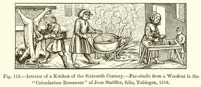Interno di una cucina del XVI secolo da French School