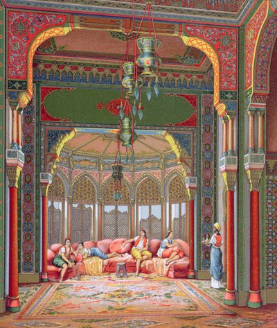 Interno di un harem in Turchia, c.1880 da French School