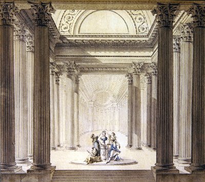 Interno del Tempio della Virtù da French School
