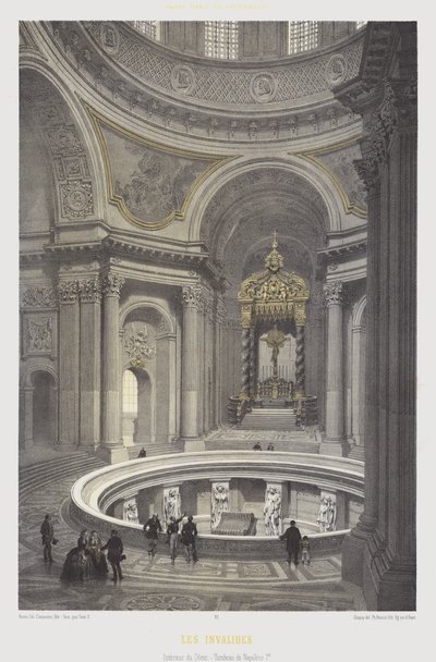 Interno della cupola e tomba di Napoleone I, Les Invalides, Parigi da French School