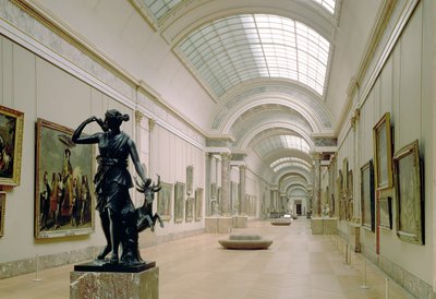 Vista interna della Grande Galerie, XVI-XIX secolo da French School