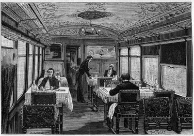 Vista interna della sala da pranzo dell