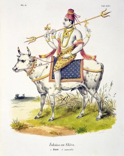 Ishana o Shiva, inciso da C. de Motte (1785-1836) da French School