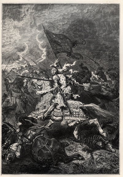 Guerre italiane - Battaglia di Fornovo - Lega di Venezia sconfitta dal re francese Carlo VIII - Prima guerra italiana - Battaglia di Fornovo (Italia) sotto Carlo VIII il 6 luglio da French School